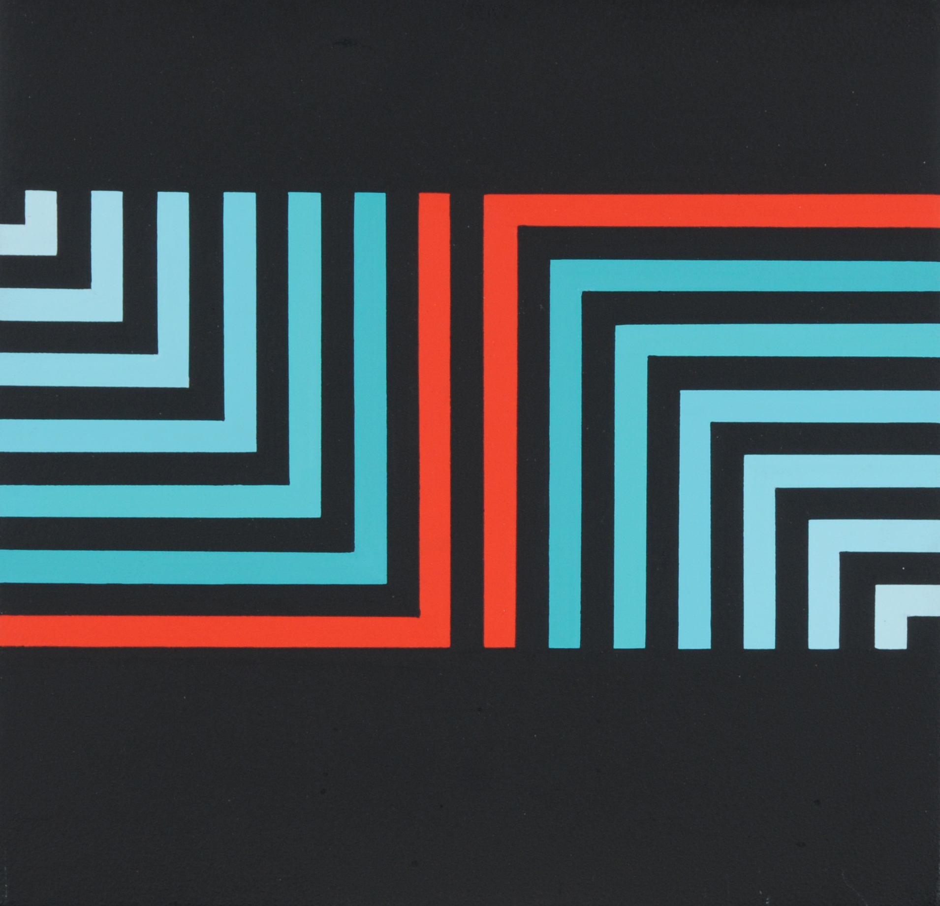 Manfred Schoch, 2 paintings: Serien-Bild A 6/6; Kleinformat II