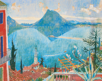 Blick von Lugano auf den San Salvatore