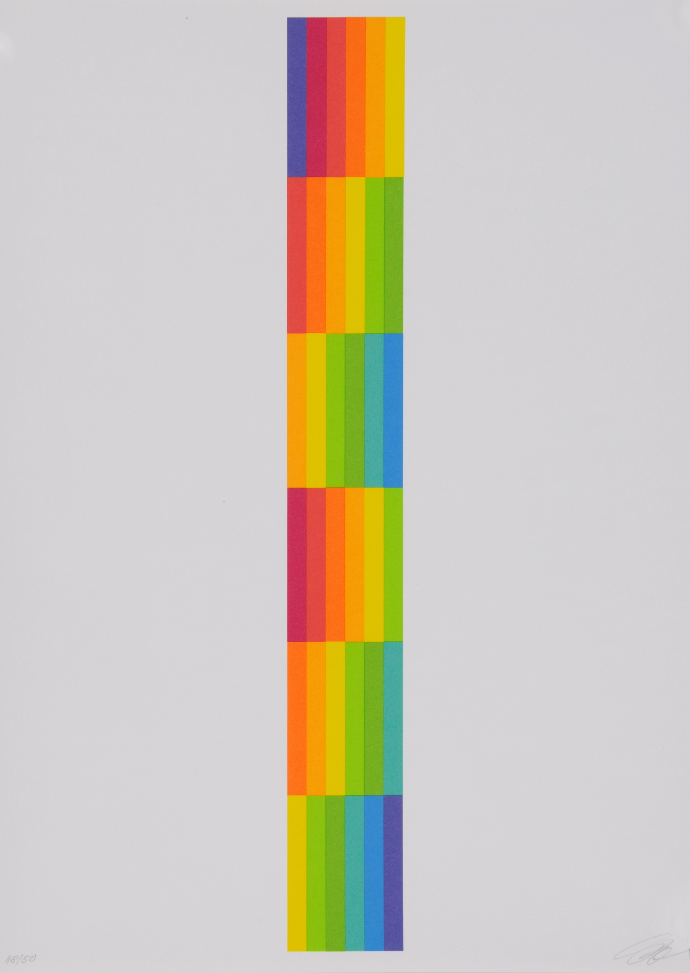 Richard Paul Lohse, Portfolio. Vier vertikale serielle Strukturen