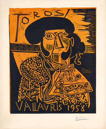 Plakat. Toros Vallauris 1958