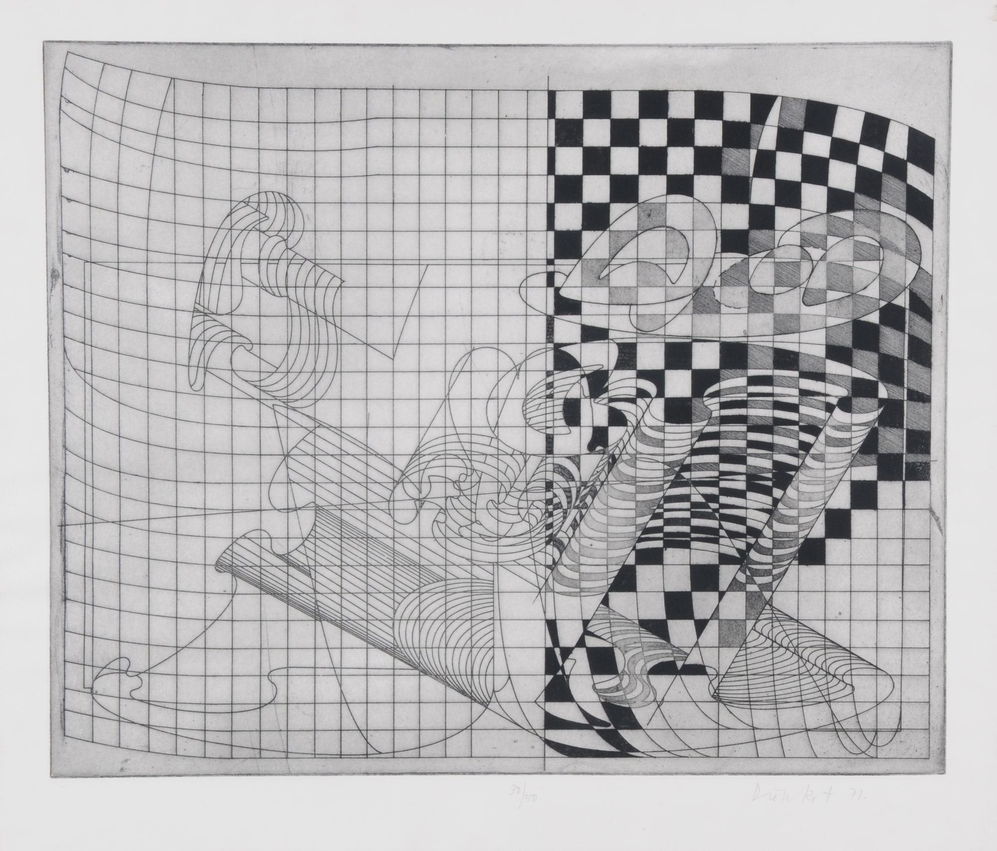 Dieter Roth, 2 sheets: Quartett, 1971; Mittelgrosse Insel, 1973