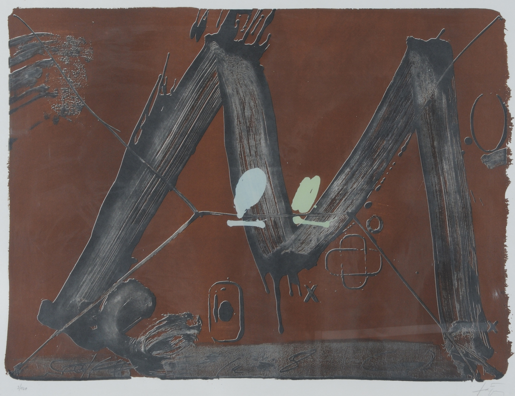 Antoni Tàpies, Grand M avec taches