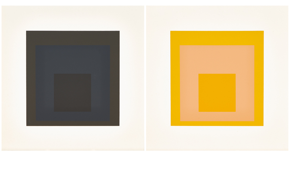 Josef Albers, 2 Blätter aus "Soft Edge - Hard Edge"