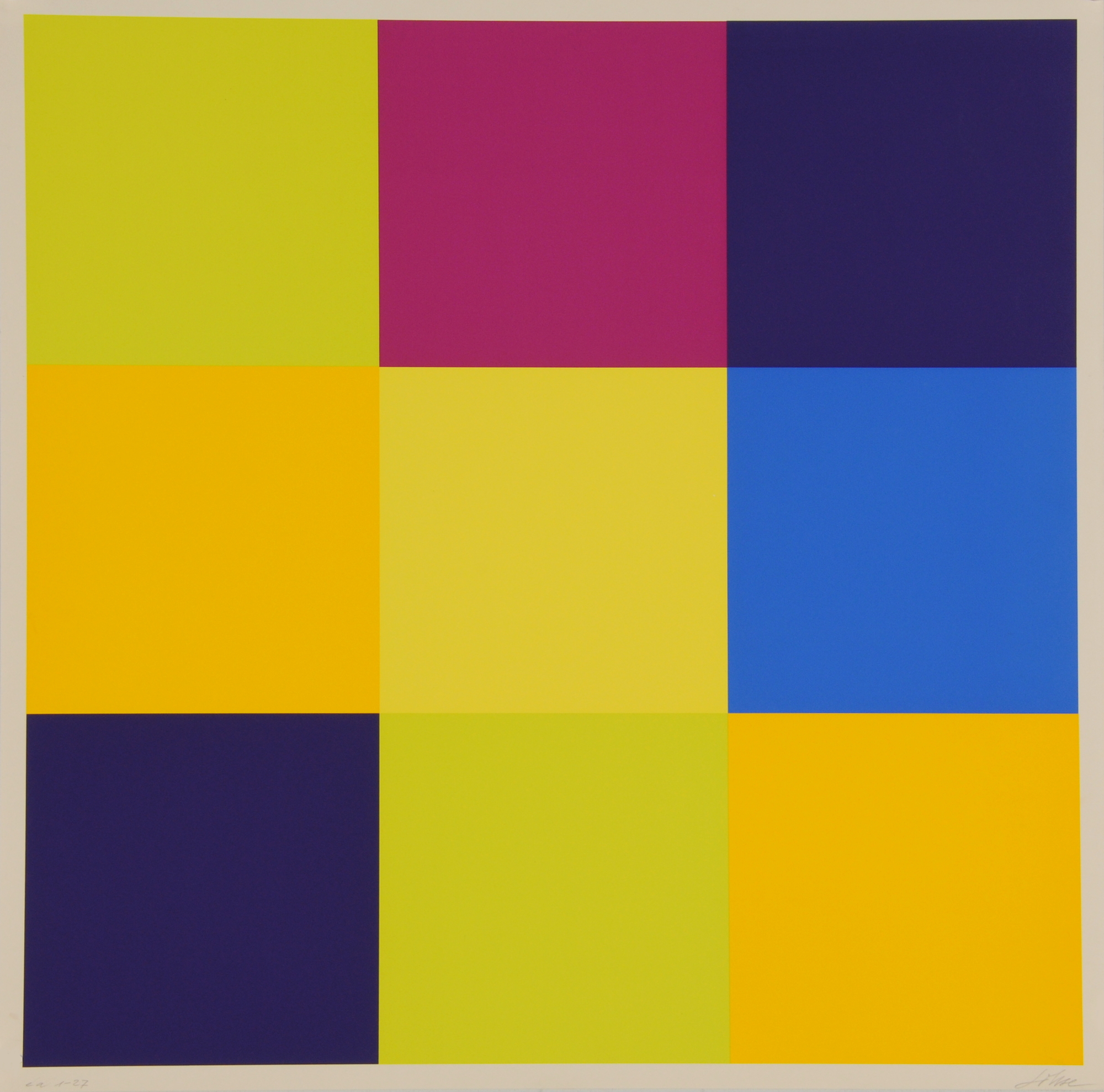 Richard Paul Lohse, 3 sheets from "3 Modulare Ordnungen, 3 Serielle Ordnungen"