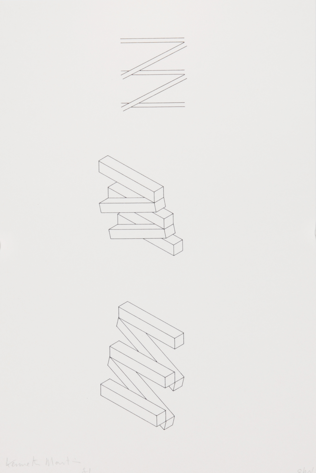 Kenneth Martin, Portfolio. Metamorphoses (Set A) in 3D