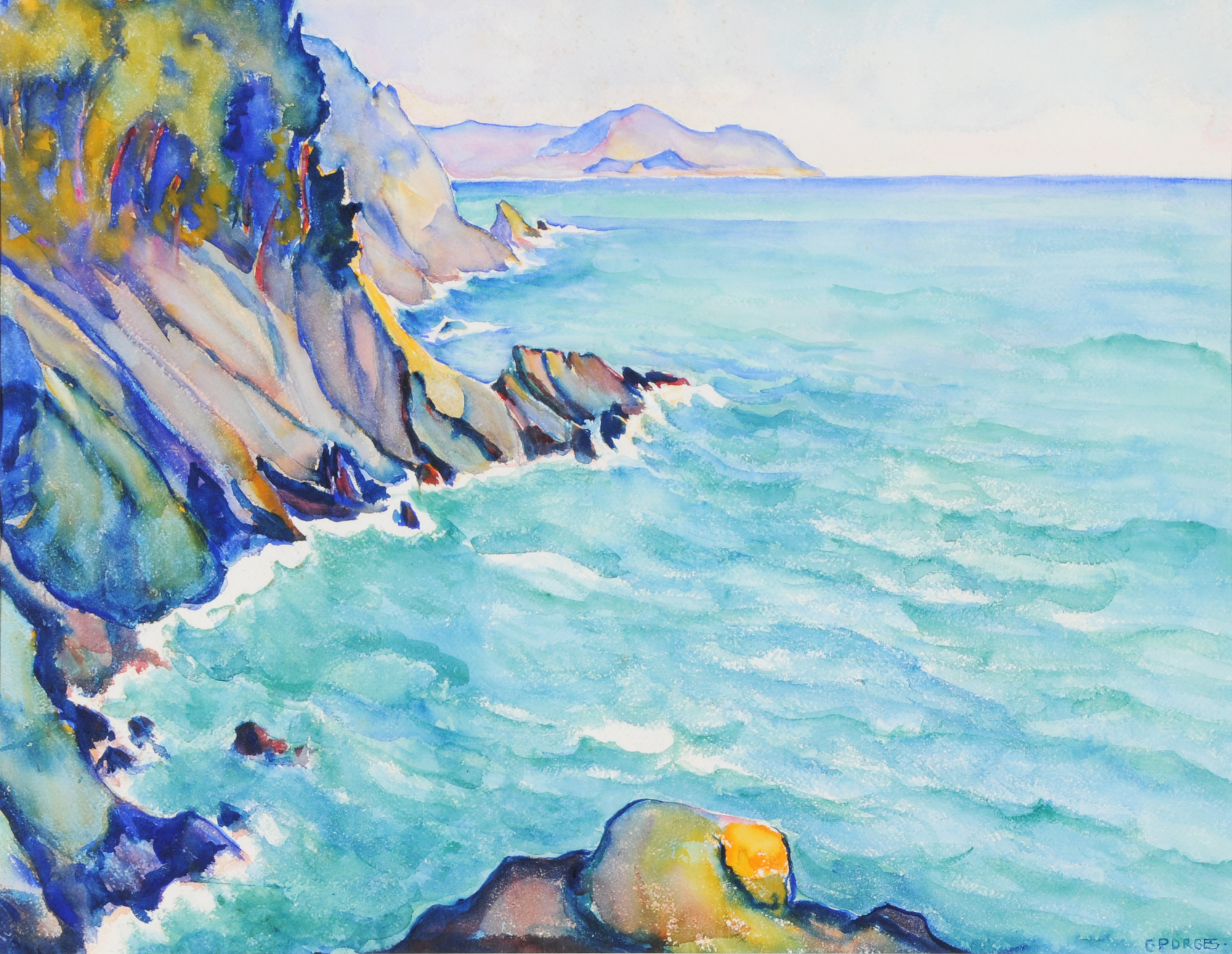 Clara Porges, Küste bei Capri, Italien