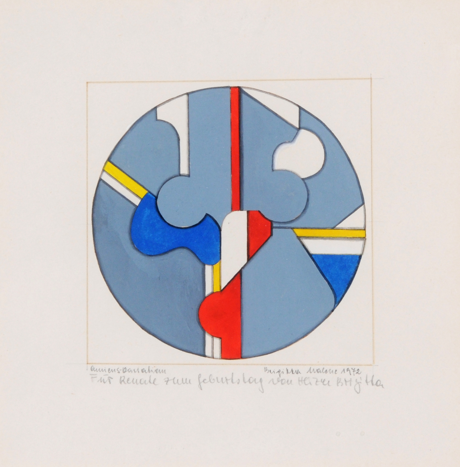 Brigitta Malche, 2 paintings: Untitled, 1972; Gemäldebild V., 1973