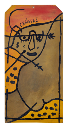 Visage sur fond sable