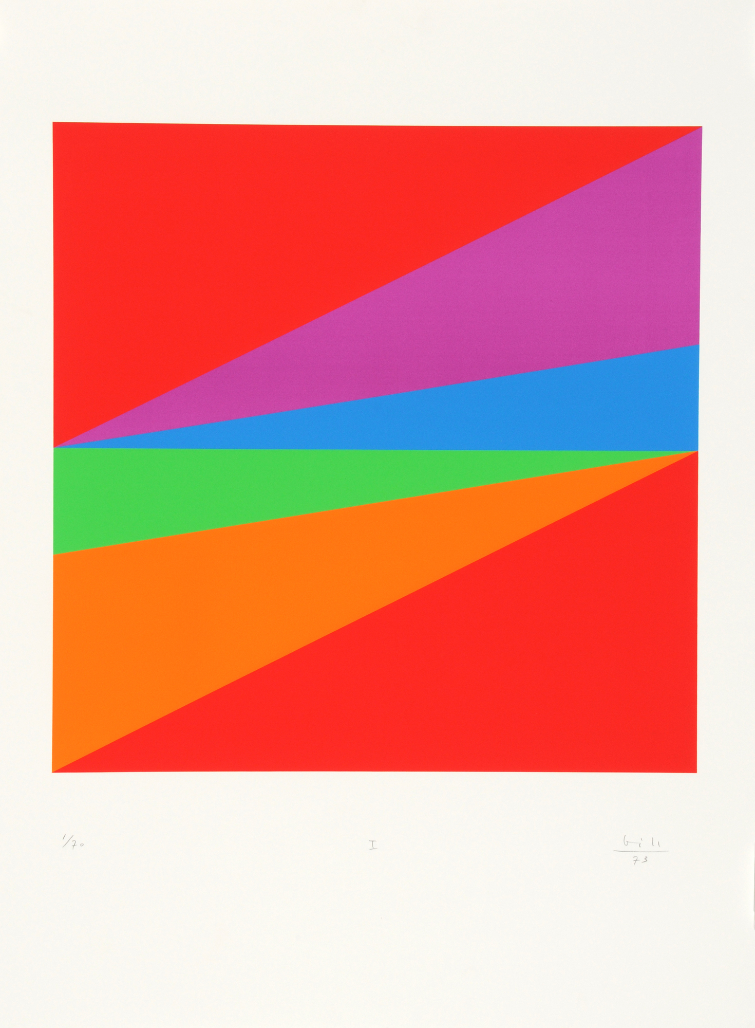 Max Bill, Folder. transcoloration in fünf quadraten