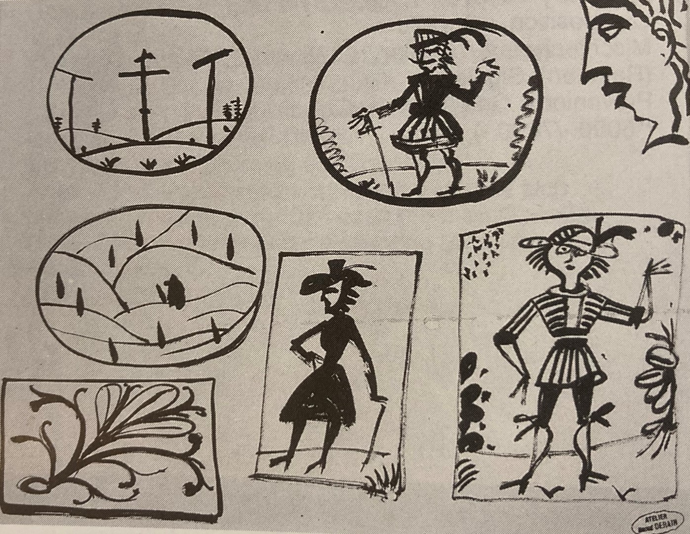 André Derain, Sept dessins sur une feuille