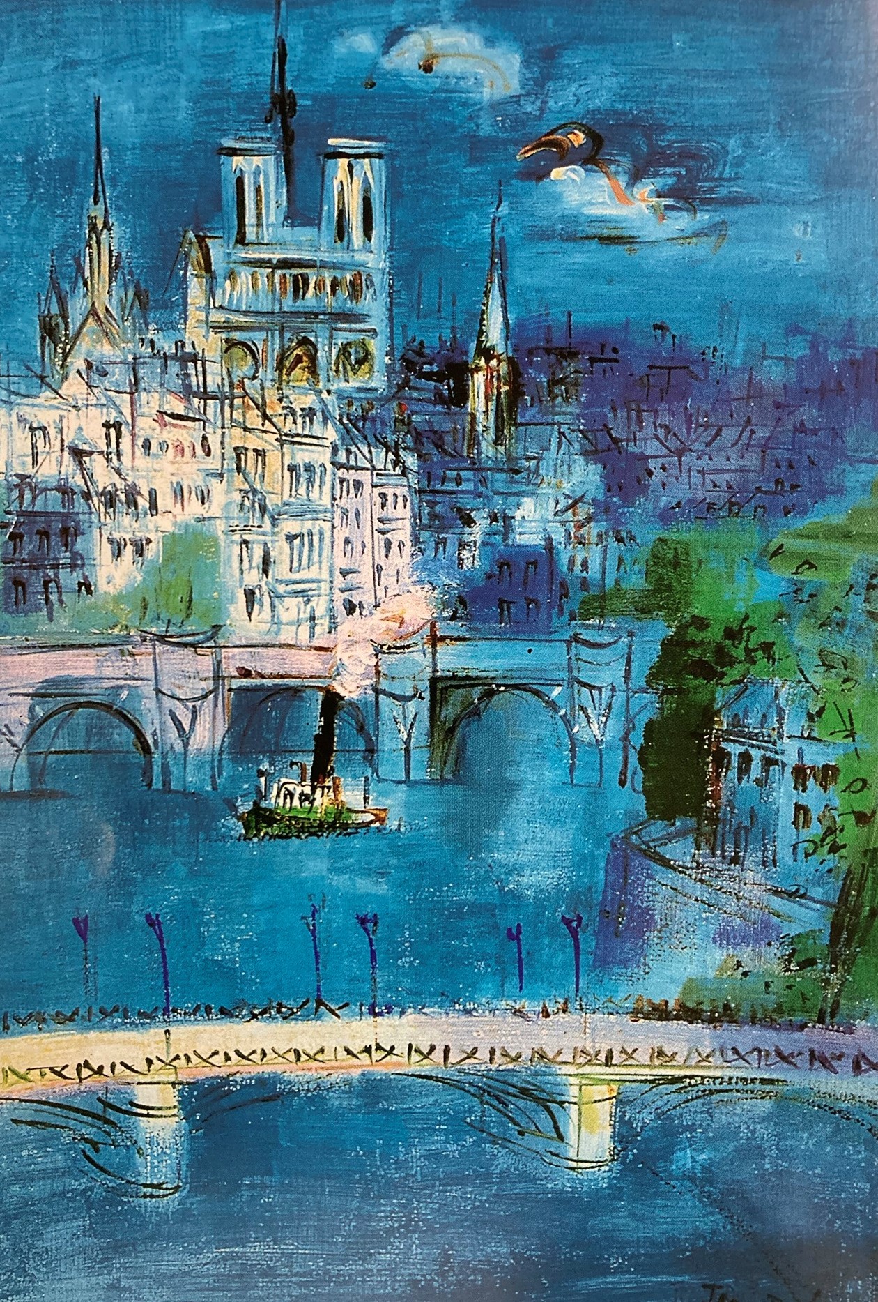 Jean Dufy, Paris, la Seine et Notre-Dame