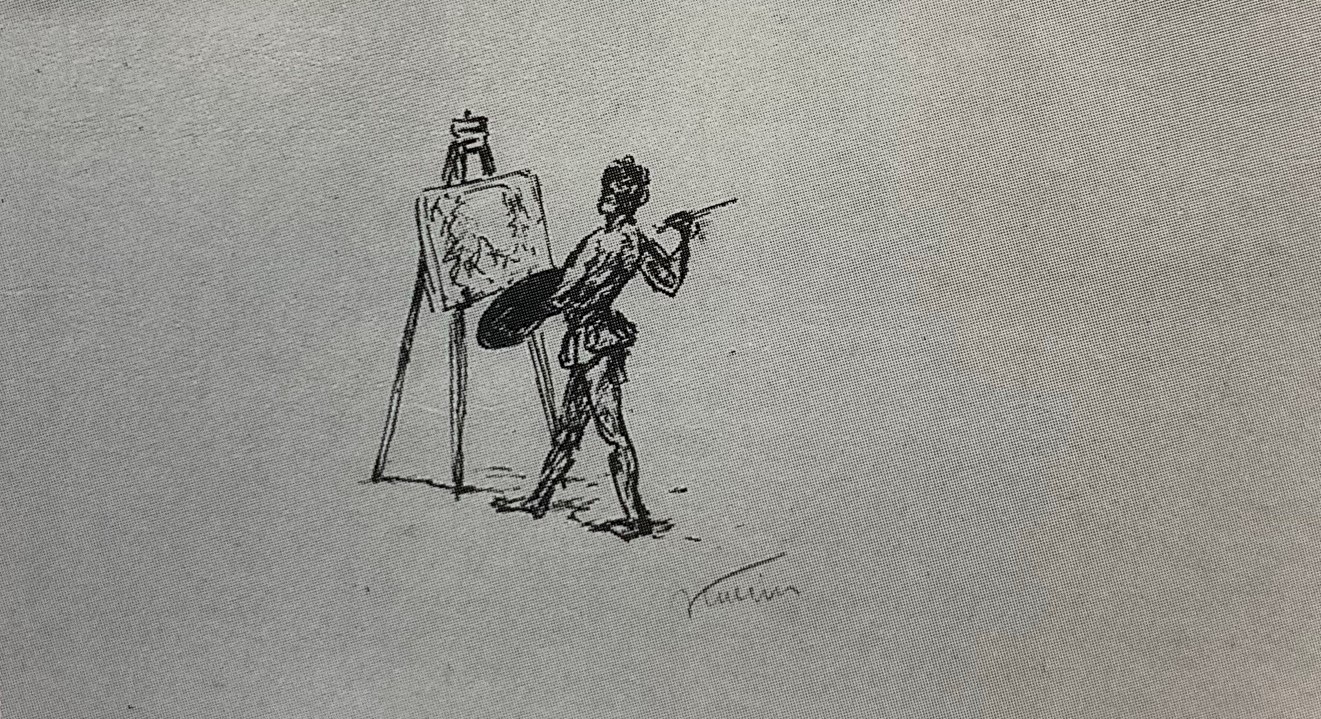 Alfred Kubin, Maler vor Staffelei