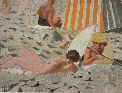 Plage à l'ombrelle, approx. 1933