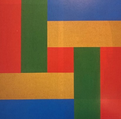 Farbgruppen um ein rotes Zentrum, 1953/73