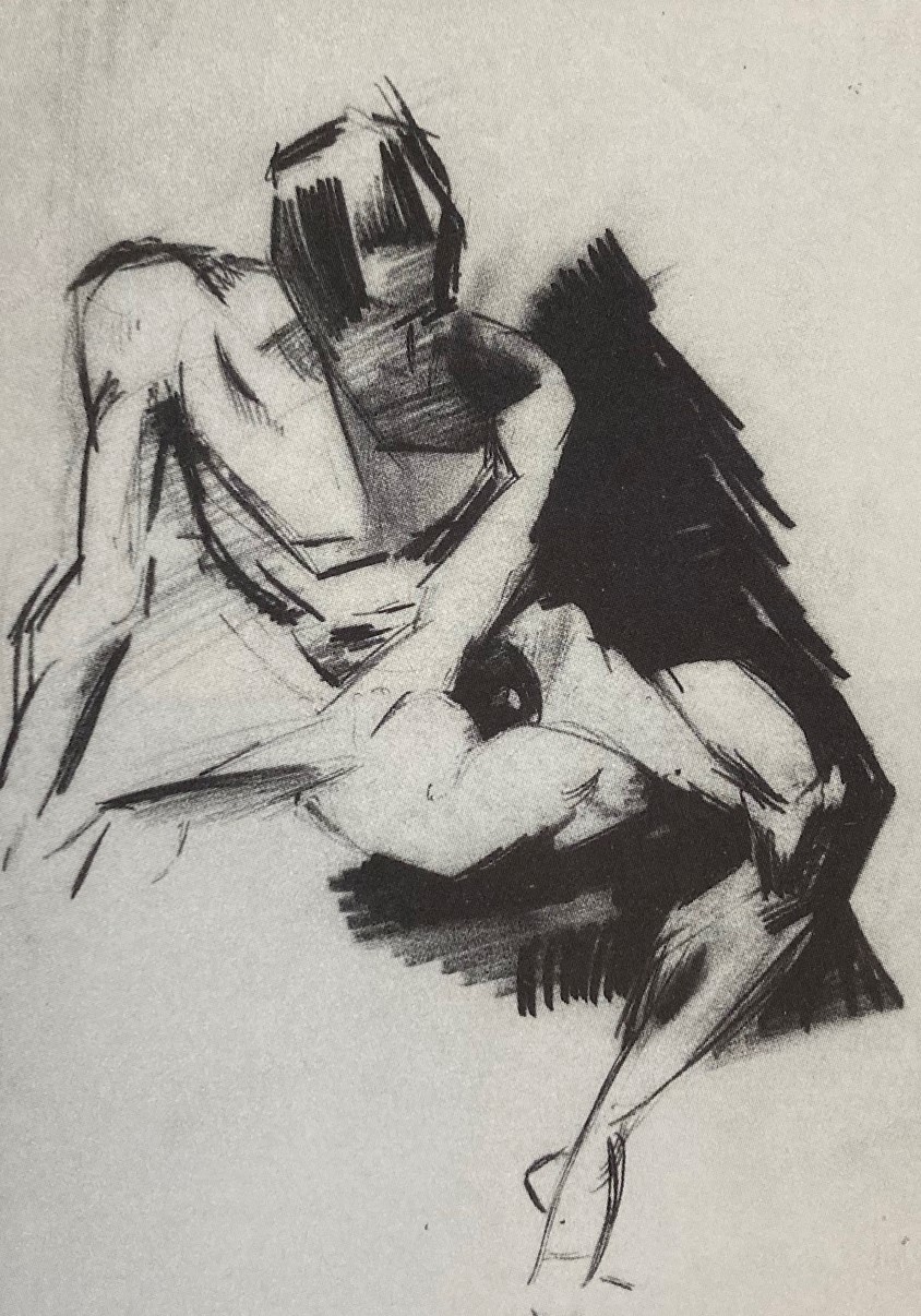 Johannes Itten, Sitting Male Nude, approx. 1919