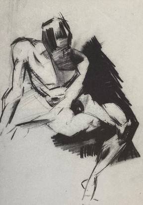 Sitting Male Nude, approx. 1919