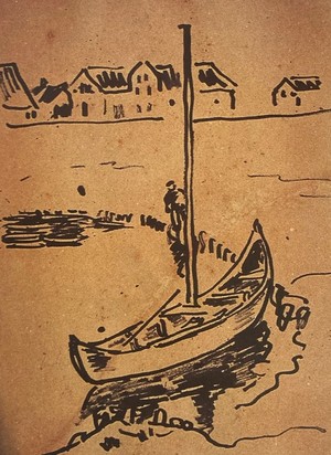 An der Minge - Beim Kurischen Haff/Ostpreussen, 1909