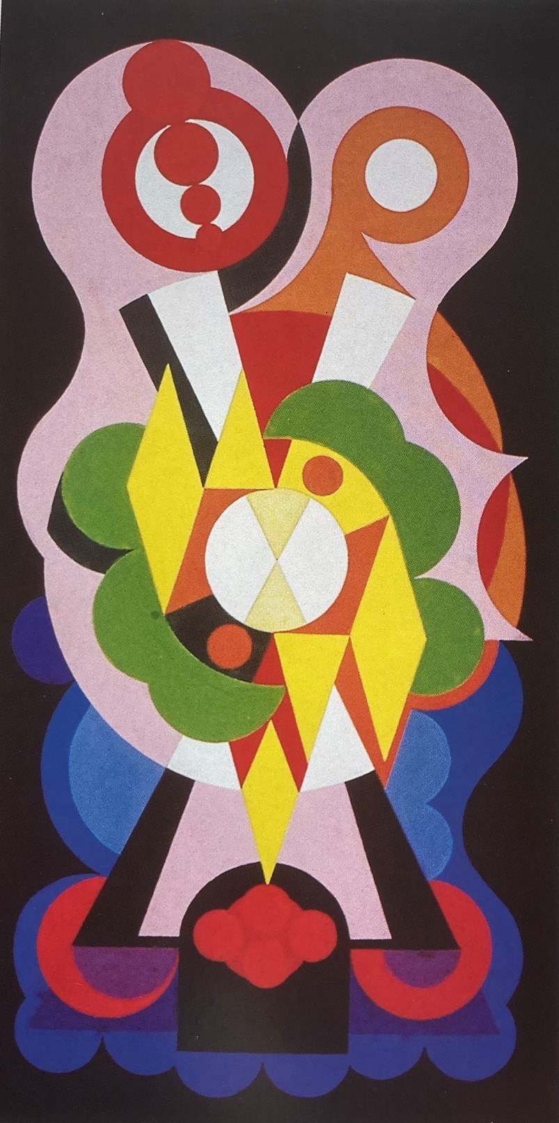 Auguste Herbin, Composition sur les mots ange, lion, fauvette, 1942
