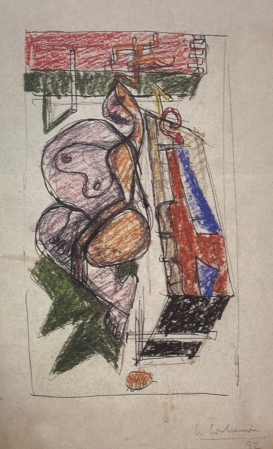 , Danseuse, violon, pomme de pin, 1932