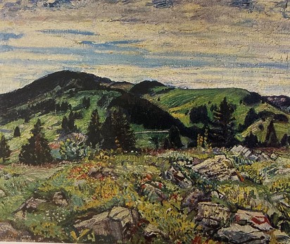 Vue des Alpes, soir, 1936