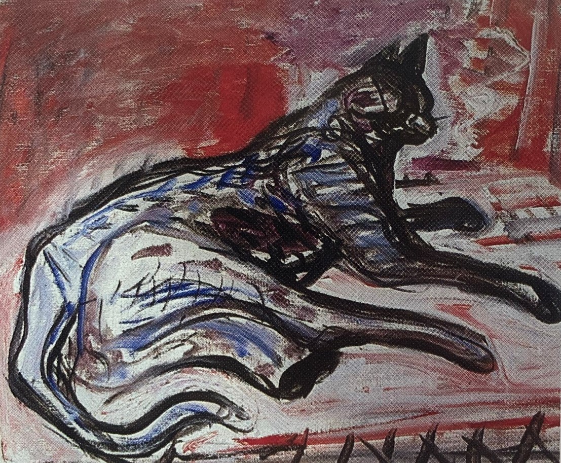 Max Gubler, Liegende Katze, um 1950
