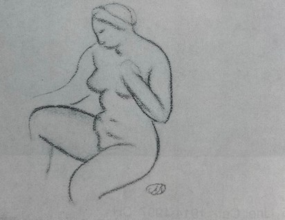 Jeune femme assise