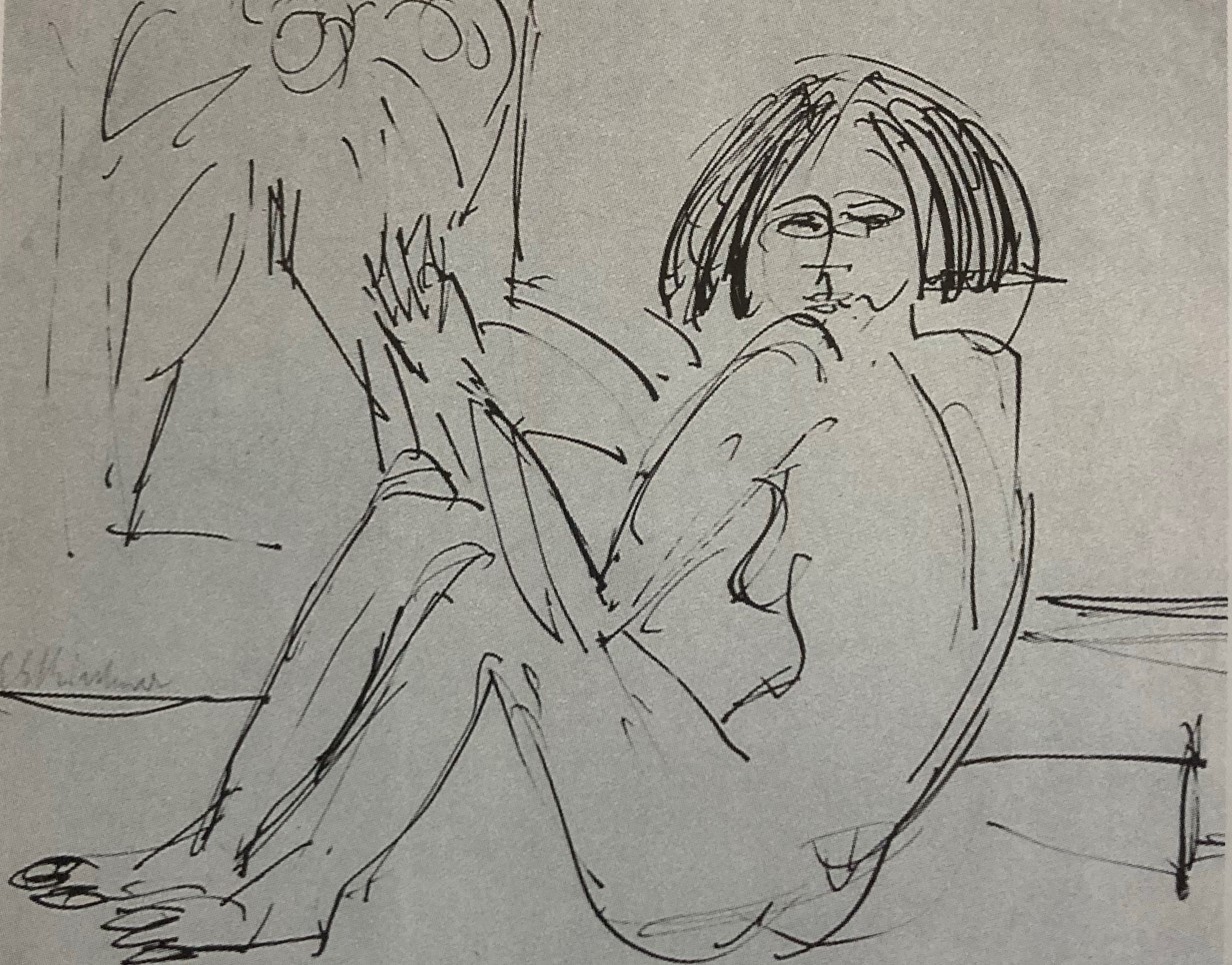 Ernst Ludwig Kirchner, Sitzendes Mädchen (Sitting Girl)