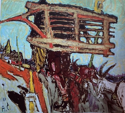 Bergbauer auf dem Weg zum Dorf, 1966