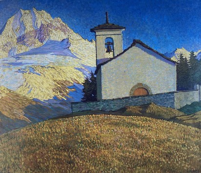 Fextal-Kapelle mit Piz Tremoggia