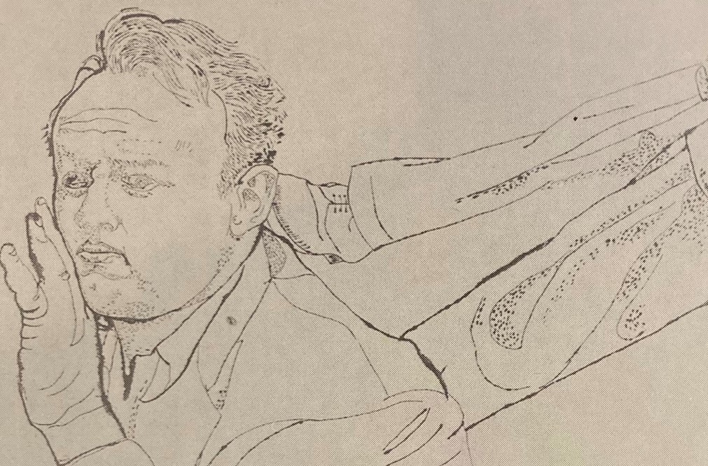 Andy Warhol, Man with Foot in his Neck, approx. 1952