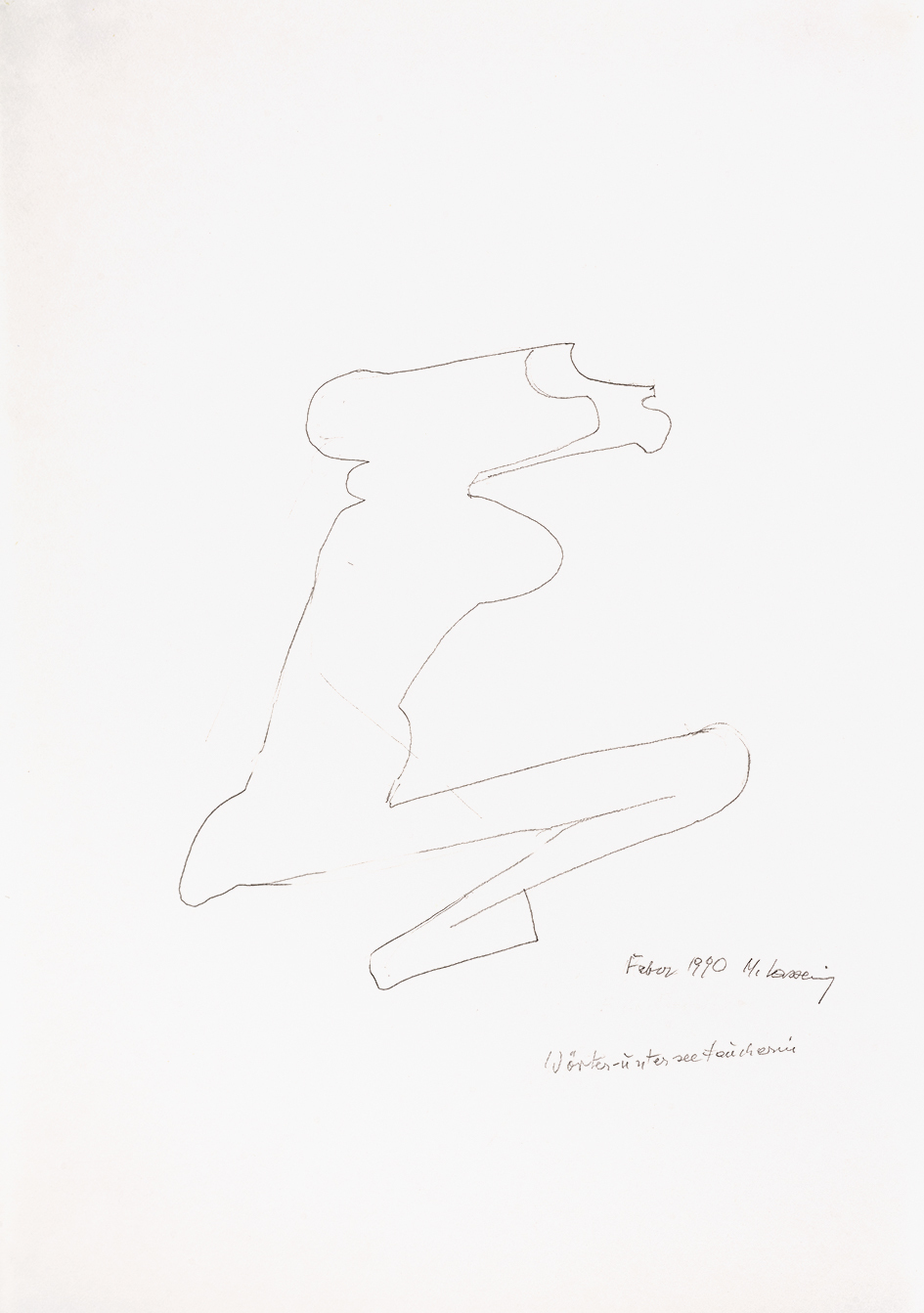 Maria Lassnig, Wörter-unterseetaucherin