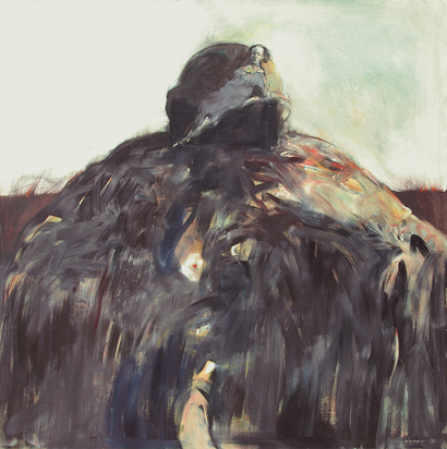 Recto: Wohnlandschaft II (Living Landscape), 1983; Verso: Stehender Mann in langer schwarzer Robe