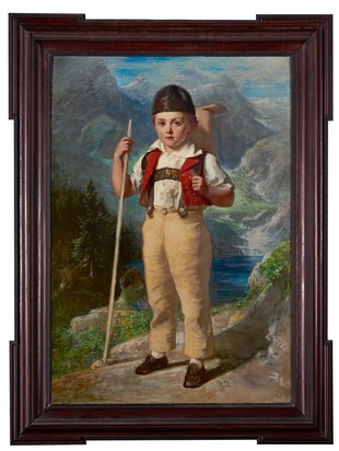 attributed. Appenzeller Sennenbub am Seealpsee