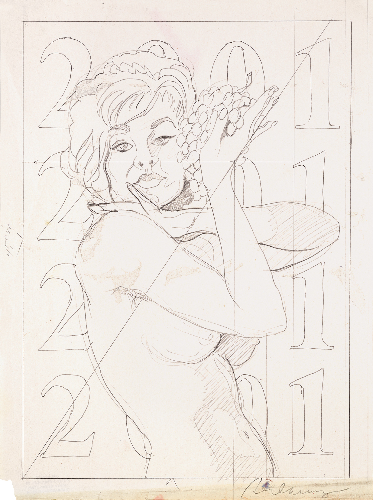 Mel Ramos, Study for wine label "Lady Chardonnay"