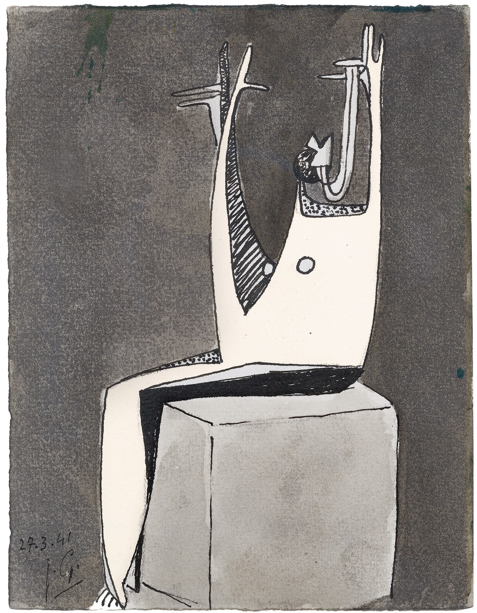 Julio González, Femme assise, les bras levés