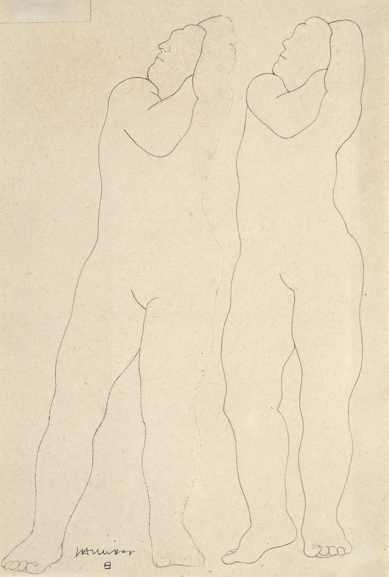 Eduardo Chillida, Due nudi in piedi