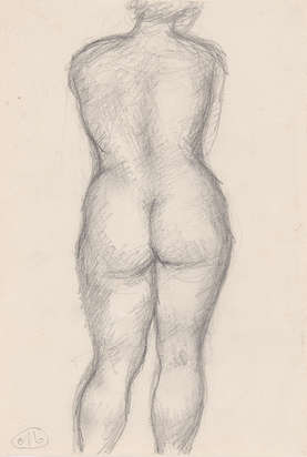 Femme debout de dos