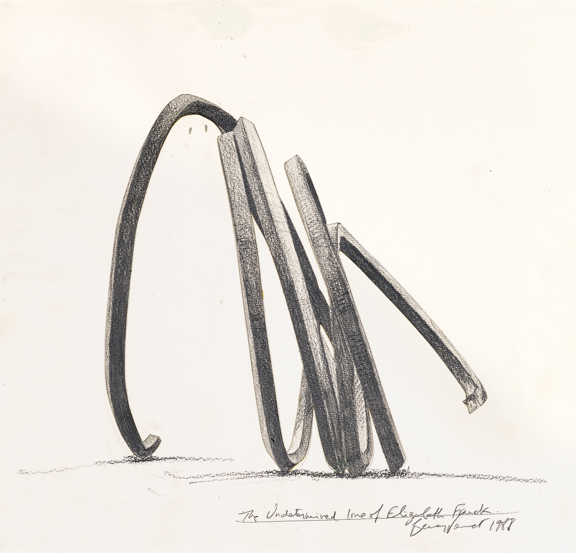 Bernar Venet, The Undetermined Line of Elizabeth Franck