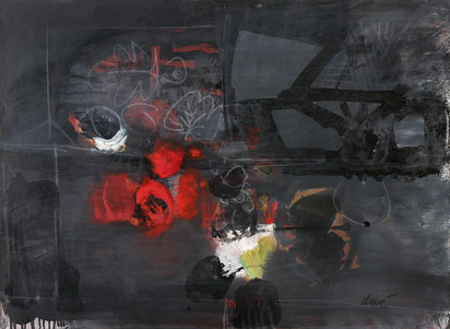 Composition rouge et noire