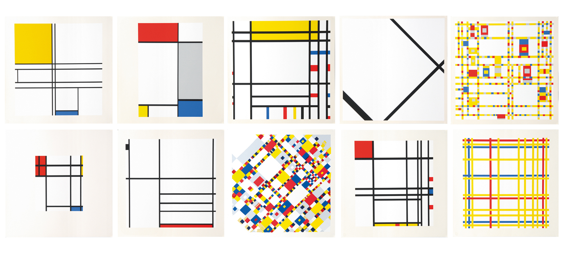 Piet Mondrian, Portfolio. A Portfolio of 10 Paintings