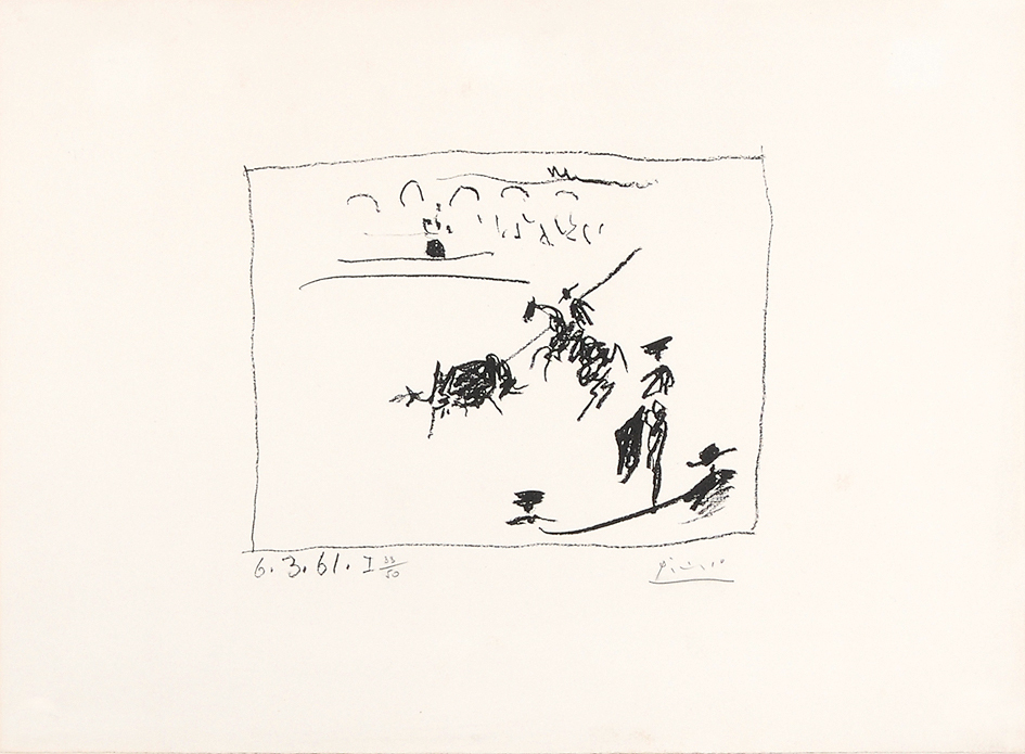 Pablo Picasso, La Pique, from "A los toros avec Picasso"