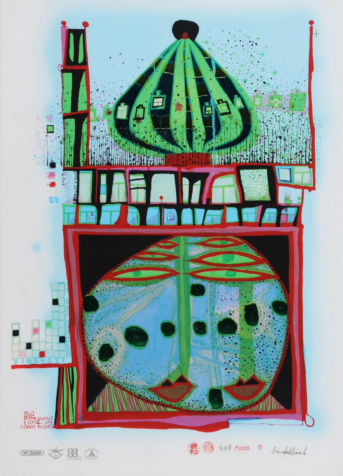 Friedensreich Hundertwasser, 10002 nights Homo Humus come va how do you do