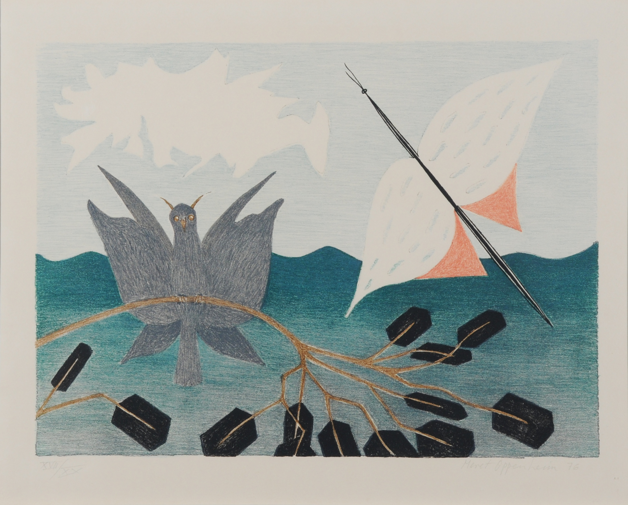 Meret Oppenheim, In der Nähe von Brasilia, aus "Parapapillonneries"