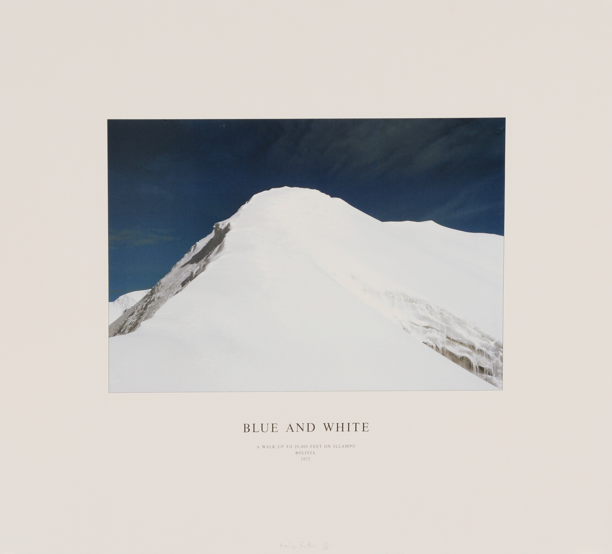, Blue and White. A Walk up to 20,000 Feet on Illampu, Bolivia