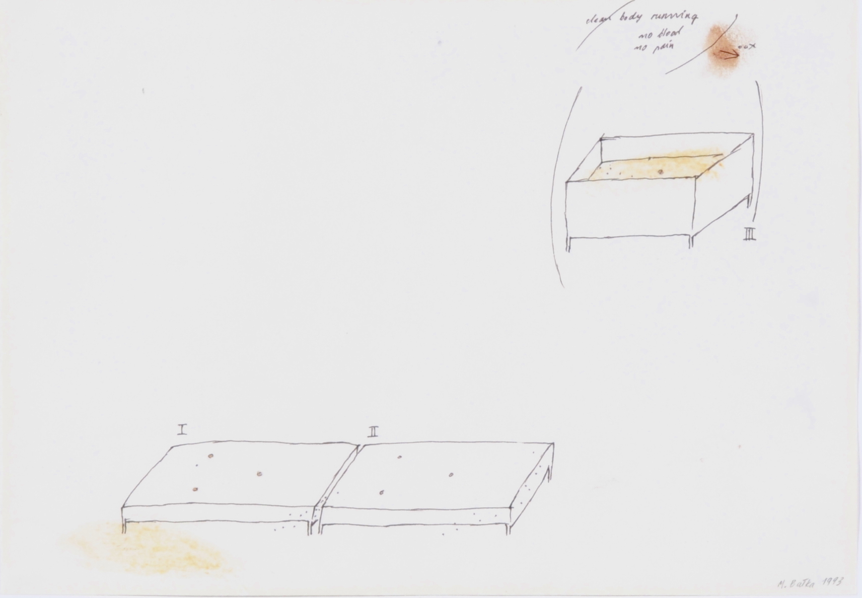 Miroslaw Balka, 3 drawings: Untitled