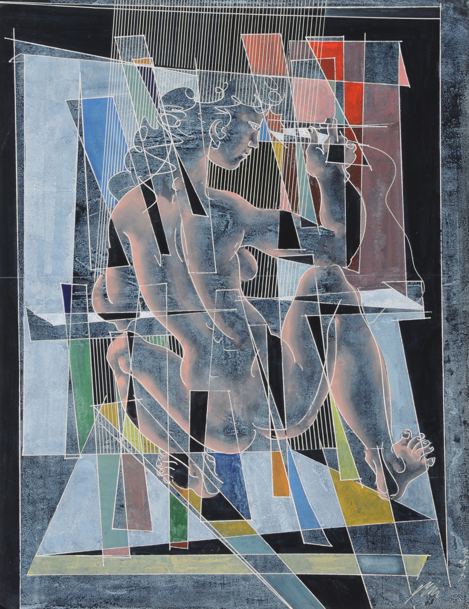Hans Erni, Zeichnender Frauenakt (Drawing Female Nude)