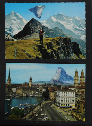 2 collages: Composition; Landscapes