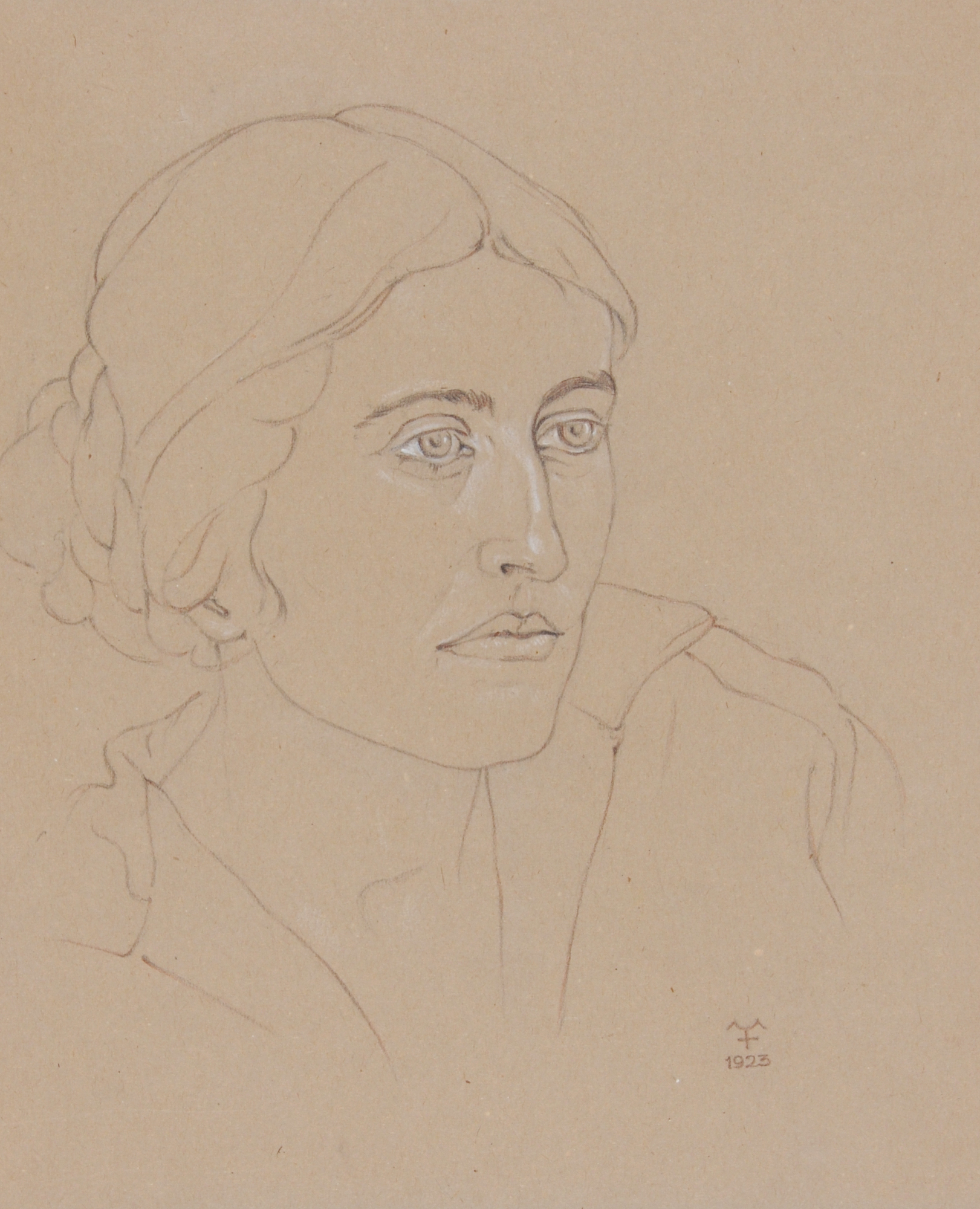 Alfred Forbat, 2 drawings: Porträt mit Mütze (Portrait with Cap), 1922; Frauenporträt (Portrait of a Women)