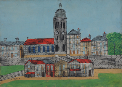 L'église et les maisons