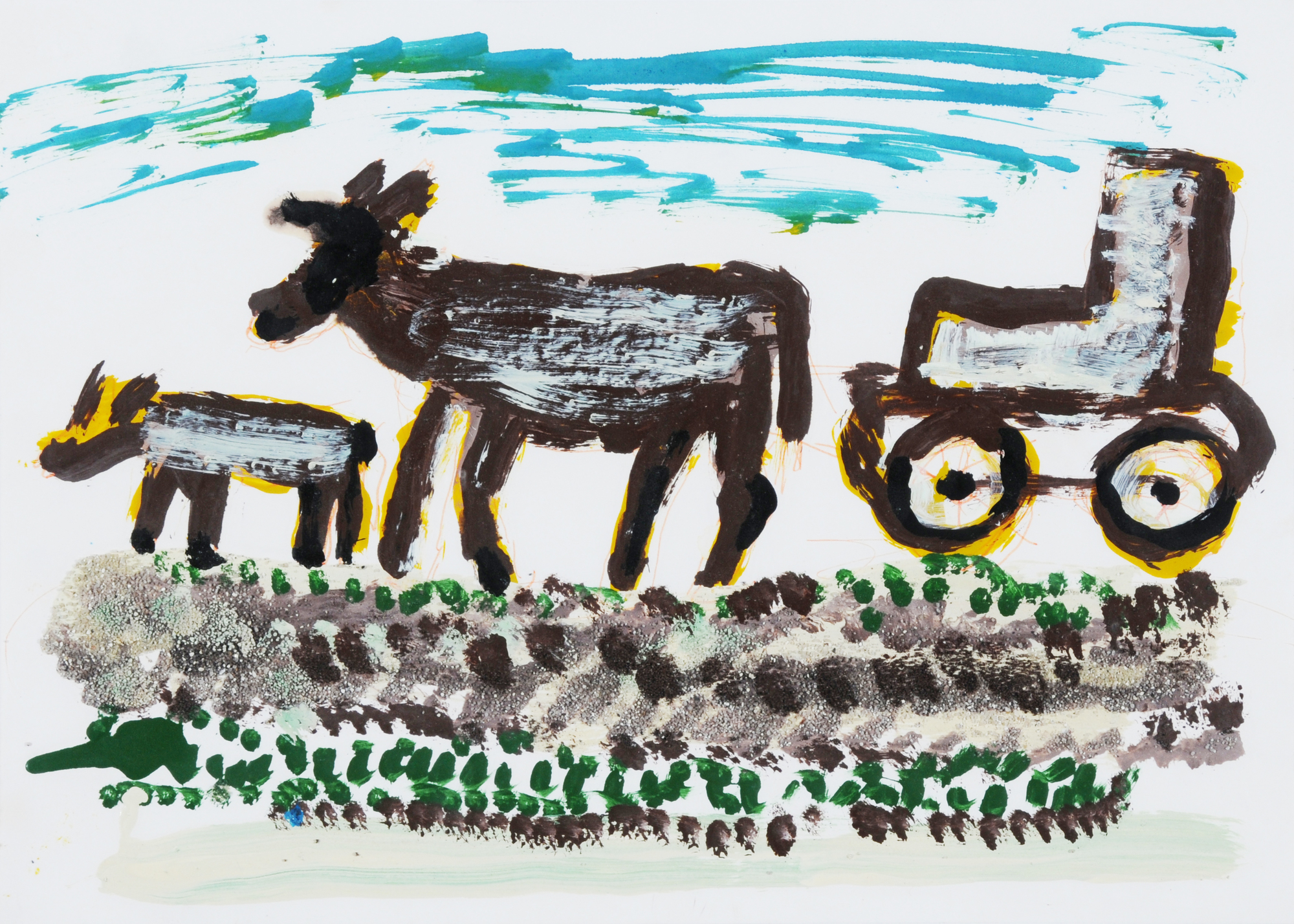 Hans Krüsi, Kühe und Traktor